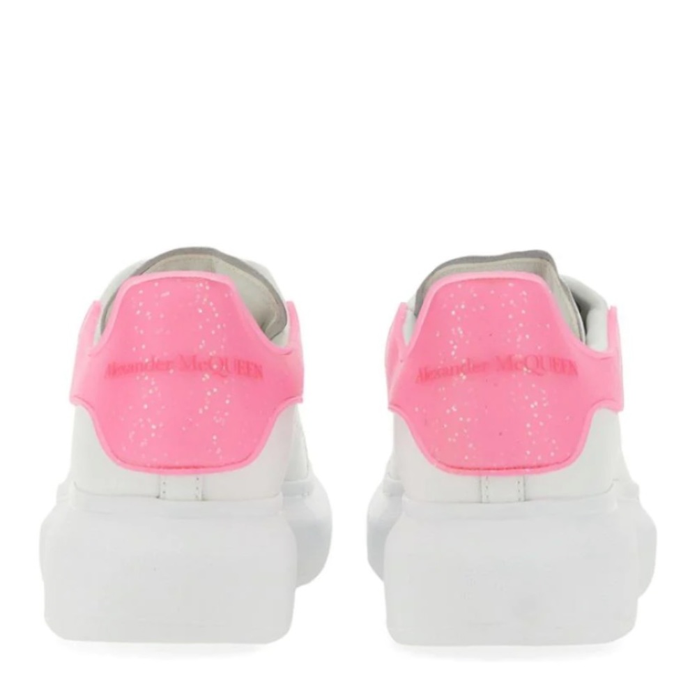 Alexander McQueen Oversized Sneaker White/Pink Glitter 38/8